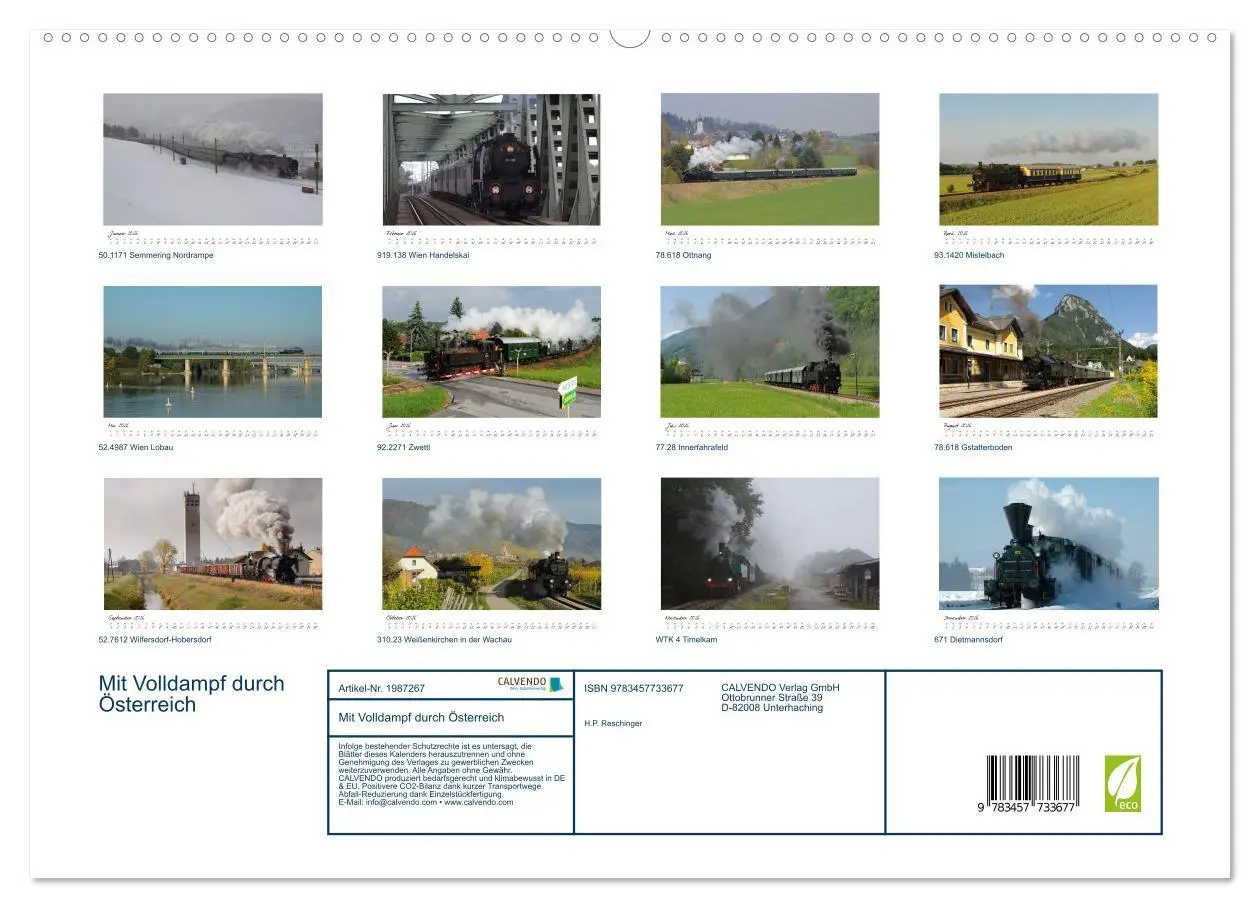 Bild: 9783457733677 | Mit Volldampf durch Österreich (hochwertiger Premium Wandkalender...