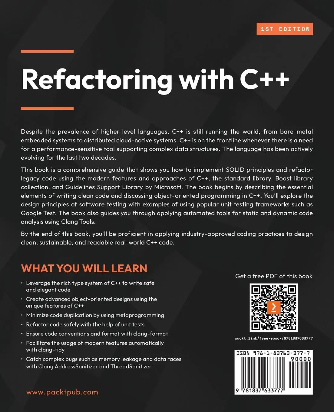 Rückseite: 9781837633777 | Refactoring with C++ | Dmitry Danilov | Taschenbuch | Englisch | 2024