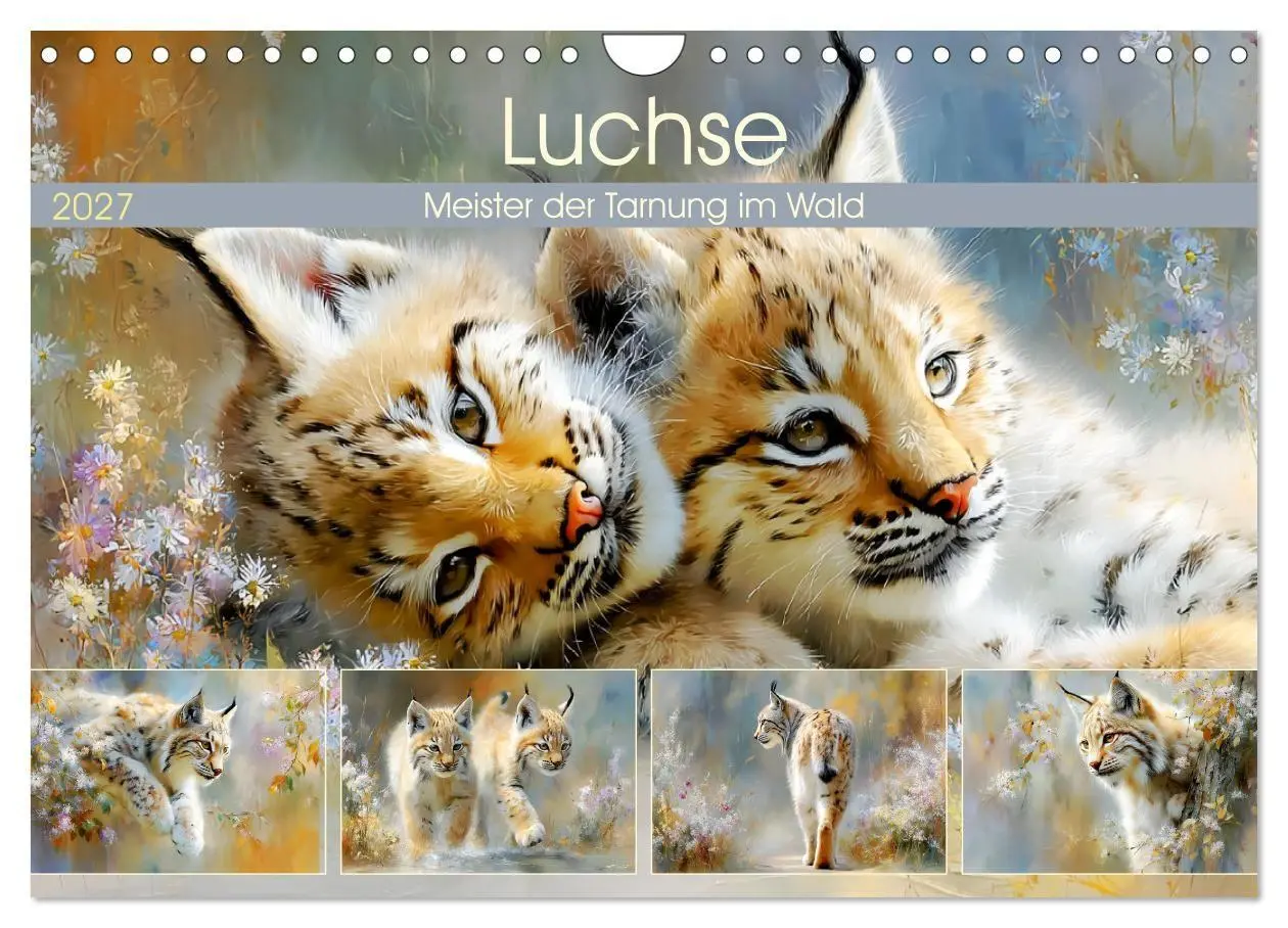 Cover: 9783516813777 | Luchse. Meister der Tarnung im Wald (Wandkalender 2027 DIN A4...