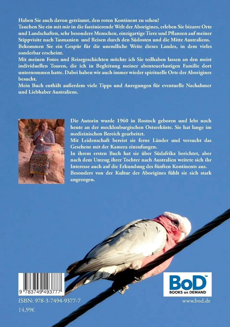 Rückseite: 9783749493777 | Im Land der Rosakakadus | Auf den Spuren der Aborigines in Australien