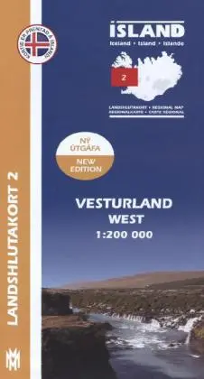 Cover: 9789979333777 | Island - Landshlutakort Vesturland (West) | Regionalkarte | Deutsch