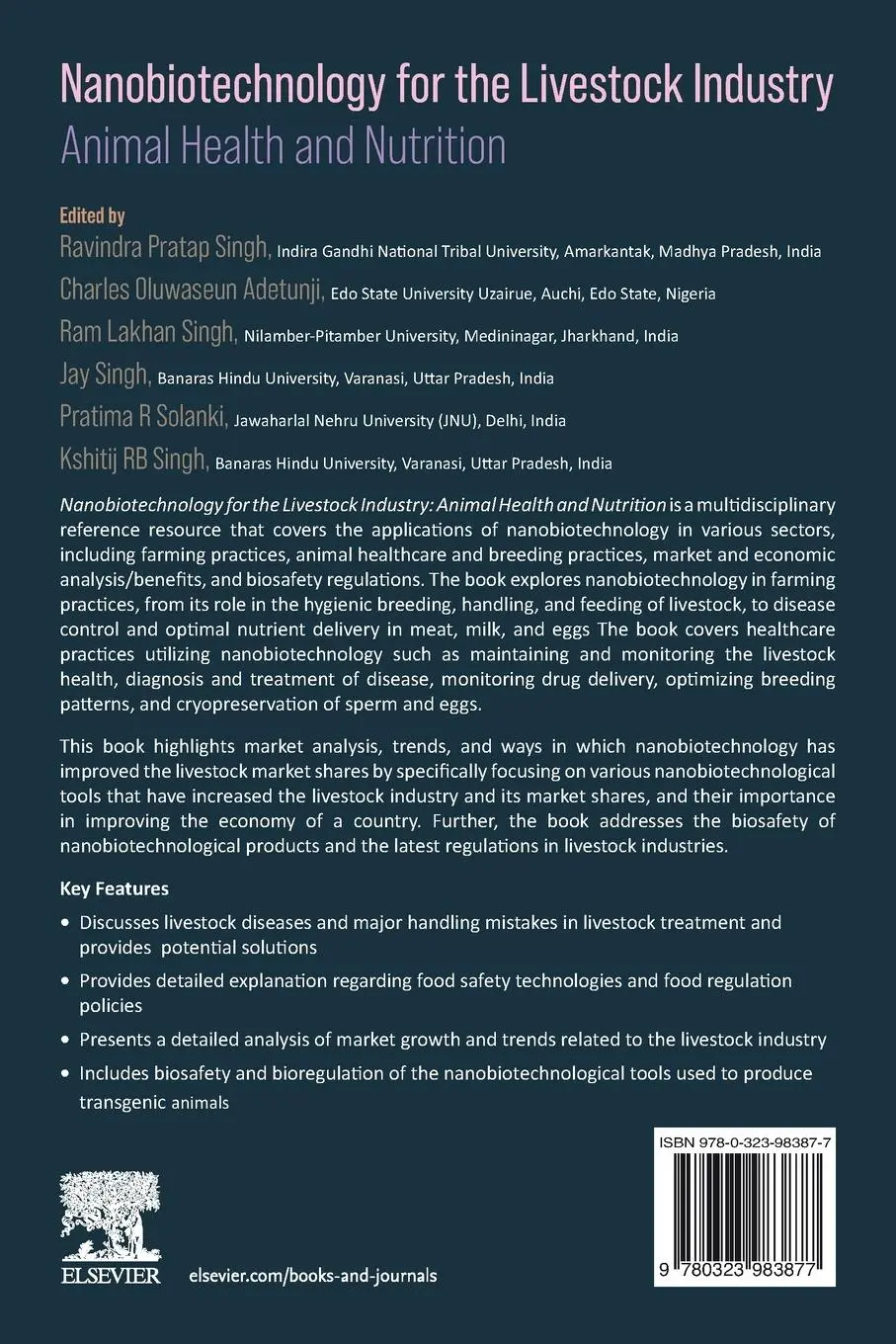Rückseite: 9780323983877 | Nanobiotechnology for the Livestock Industry | Singh (u. a.) | Buch