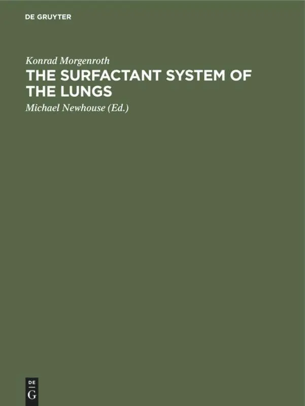 Cover: 9783110113877 | The Surfactant System of the Lungs | Konrad Morgenroth | Buch | VII