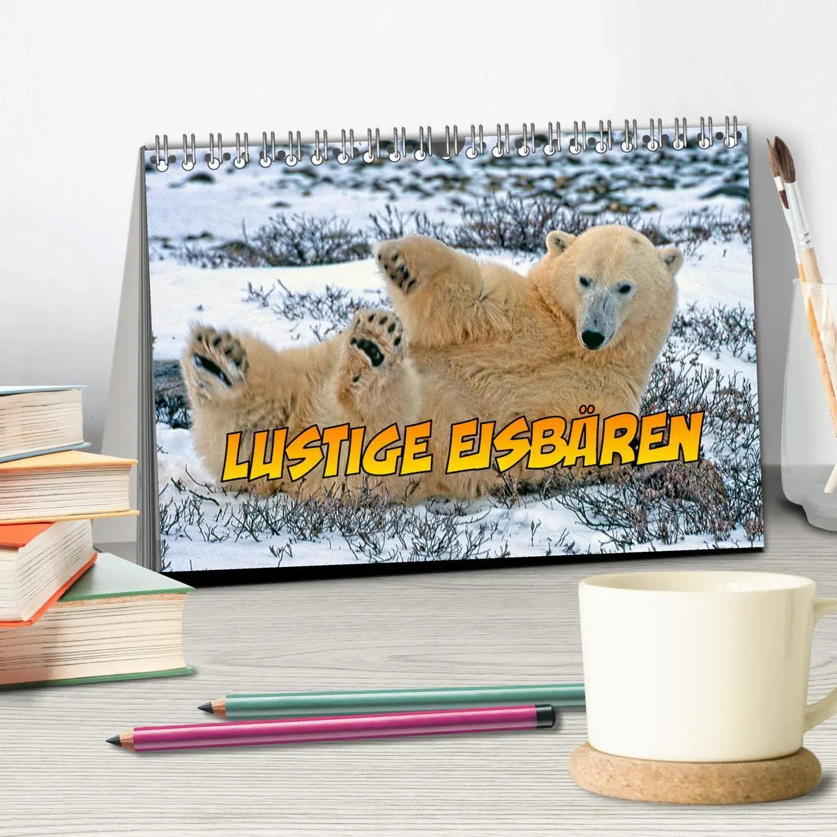 Bild: 9783457713877 | Lustige Eisbären (Tischkalender 2026 DIN A5 quer), CALVENDO...