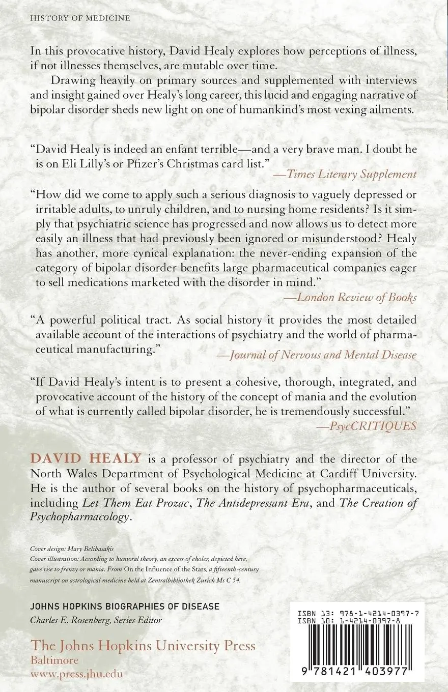 Rückseite: 9781421403977 | Mania | A Short History of Bipolar Disorder | David Healy | Buch