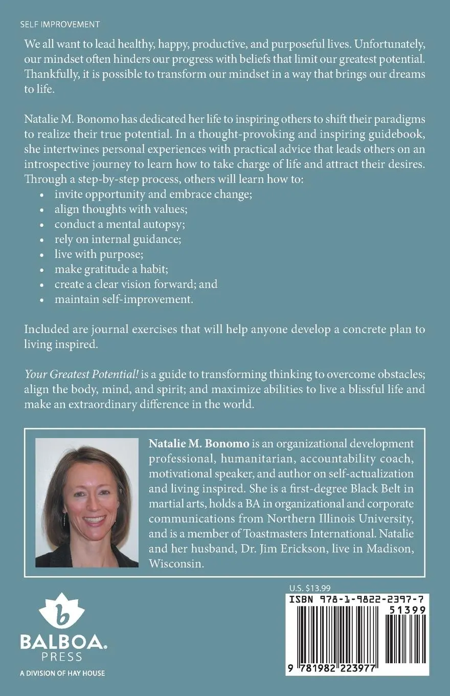 Rückseite: 9781982223977 | Your Greatest Potential! | Master Your Thinking | Natalie M Bonomo