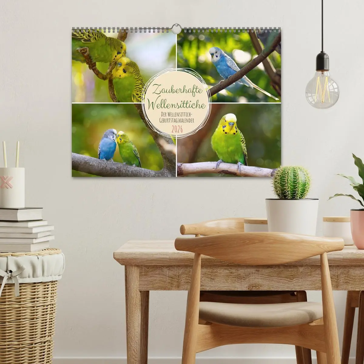 Bild: 9783457563977 | Zauberhafte Wellensittiche (Wandkalender 2026 DIN A3 quer),...