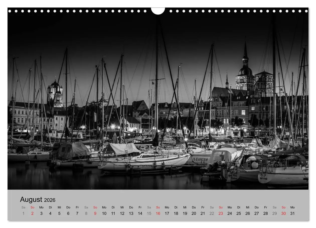 Bild: 9783516033977 | Hansestadt Stralsund bei Nacht (mit GPS-Koordinaten) (Wandkalender...