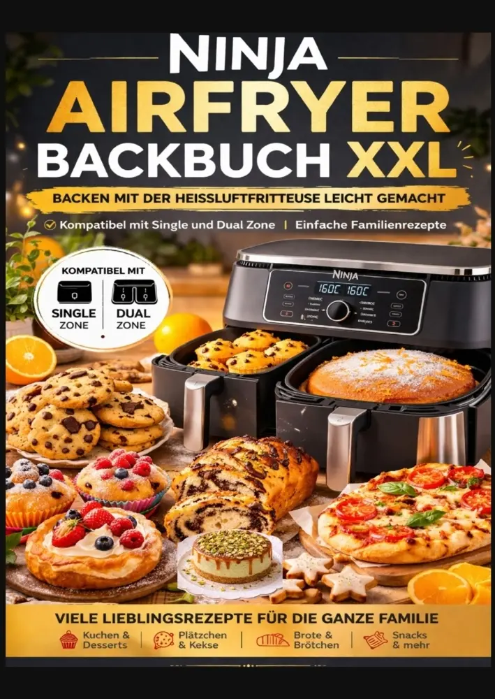 Cover: 9789403883977 | Ninja Airfryer Backbuch XXL: Backen mit der Heißluftfritteuse...