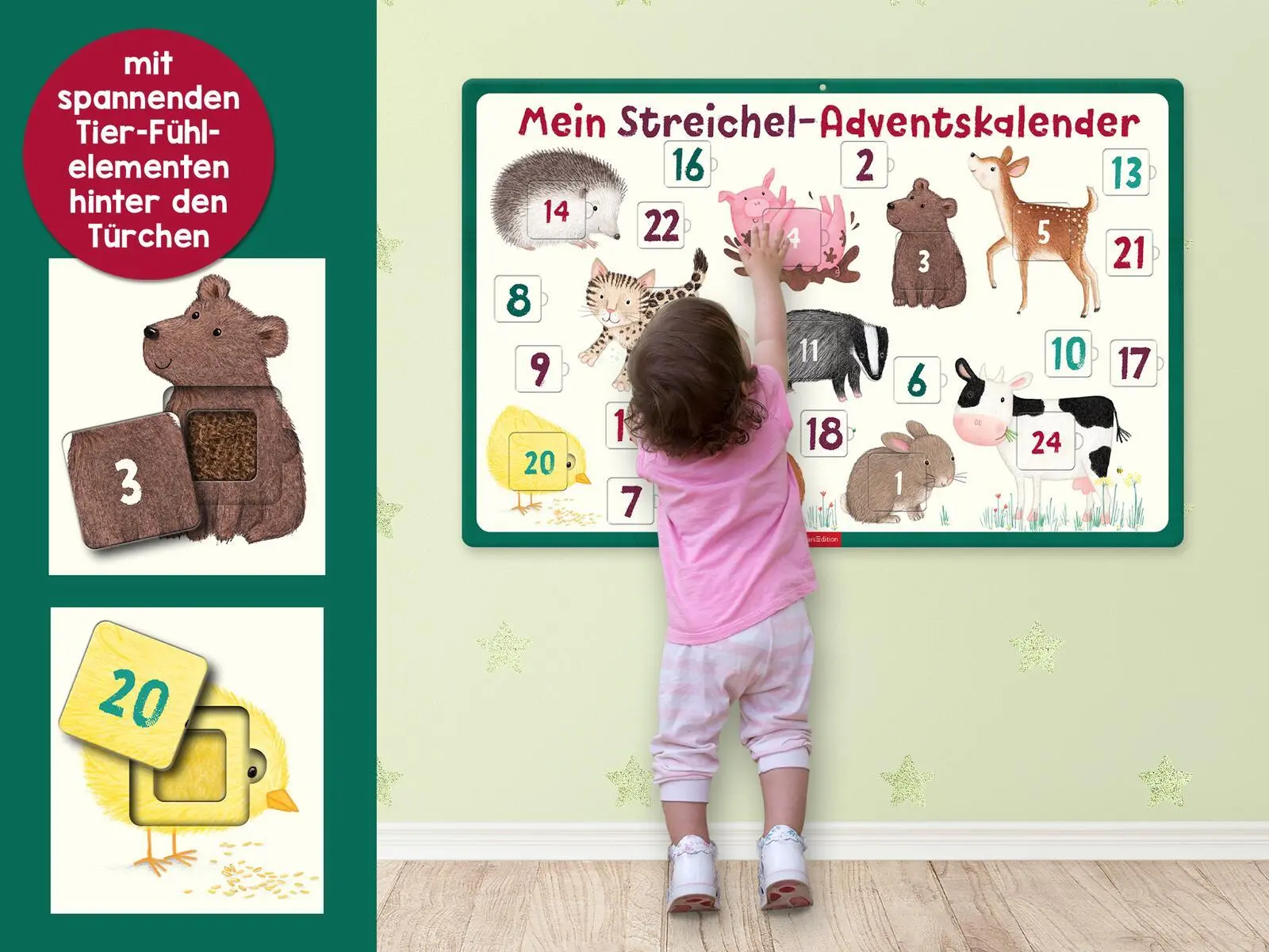 Bild: 4014489134077 | Mein Streichel-Adventskalender | Adventskalender mit Fühlelementen