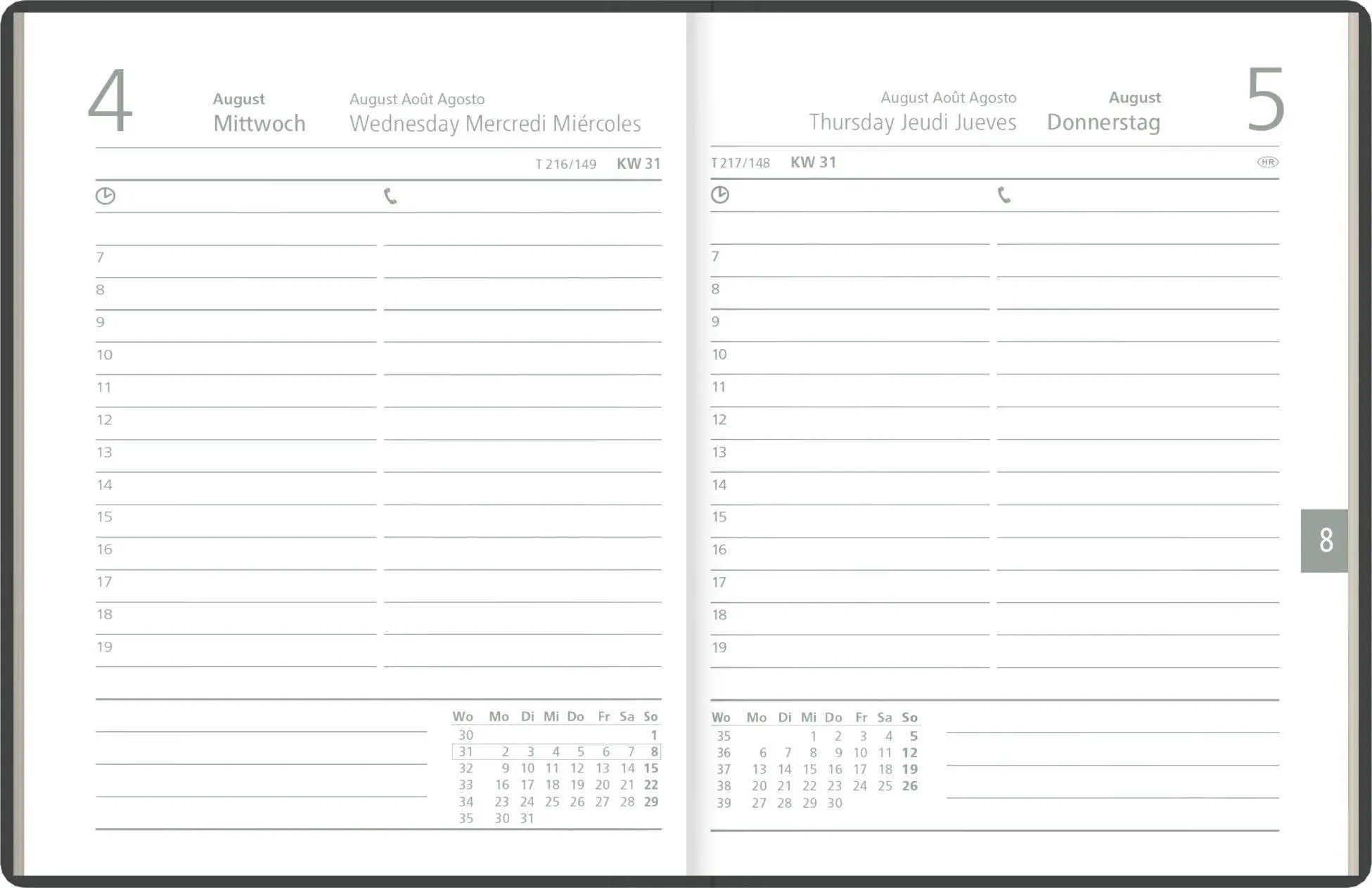 Bild: 4069095014077 | Taschenkalender 1T/1S anthrazit Blauer Engel 2027 | KG | Buch | 400 S.