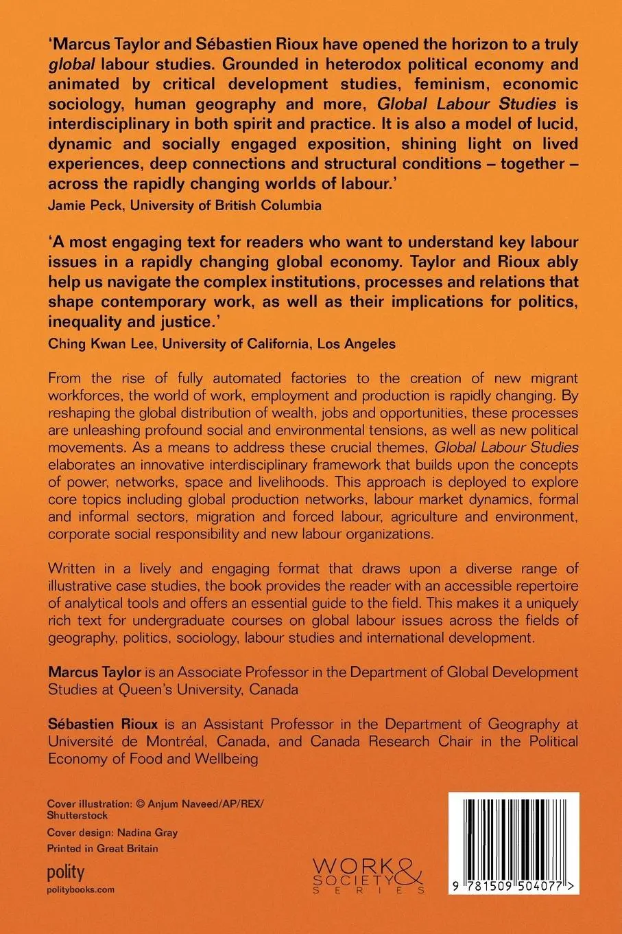 Rückseite: 9781509504077 | Global Labour Studies | Marcus Taylor (u. a.) | Taschenbuch | 248 S.