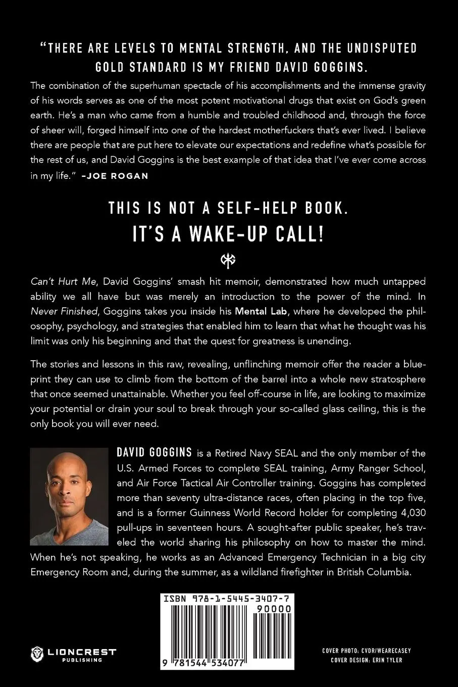 Rückseite: 9781544534077 | Never Finished | Unshackle Your Mind and Win the War Within | Goggins