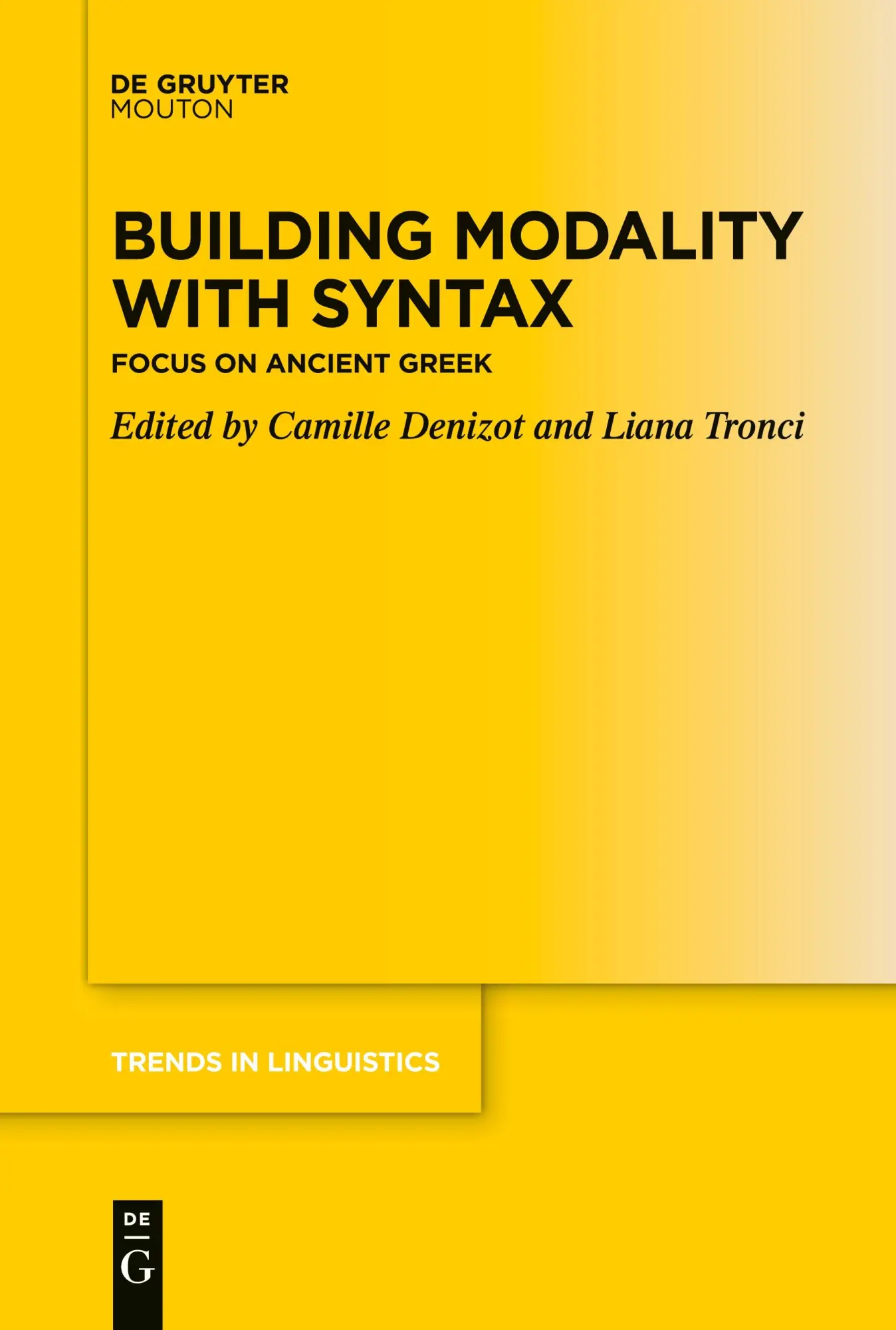 Cover: 9783112214077 | Building Modality with Syntax | Focus on Ancient Greek | Taschenbuch