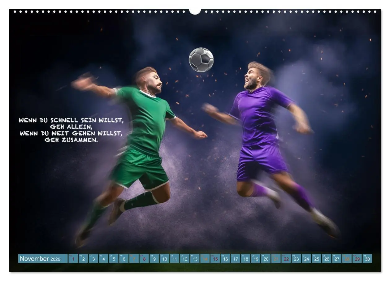 Bild: 9783457384077 | Fußball und tolle Sprüche (hochwertiger Premium Wandkalender 2026...