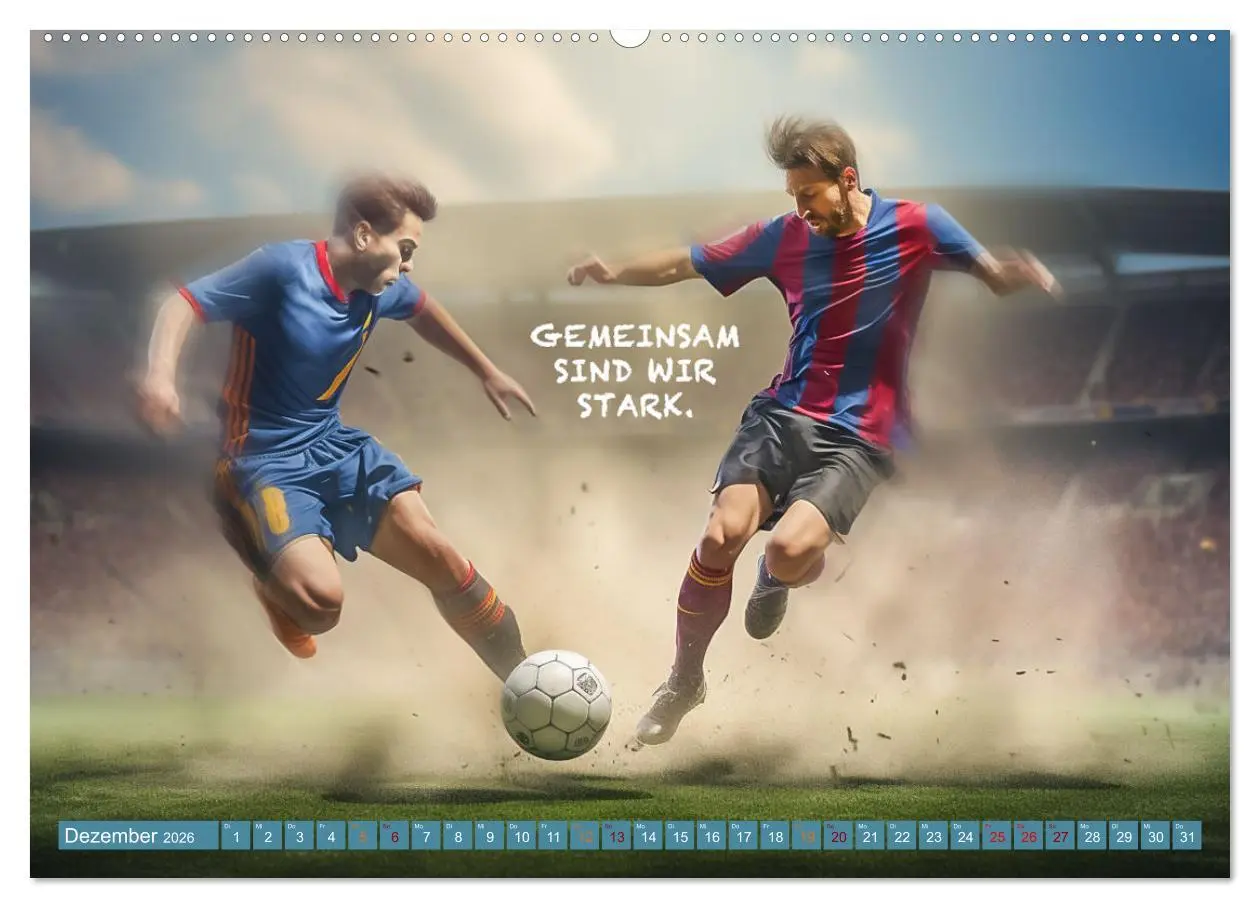 Bild: 9783457384077 | Fußball und tolle Sprüche (hochwertiger Premium Wandkalender 2026...