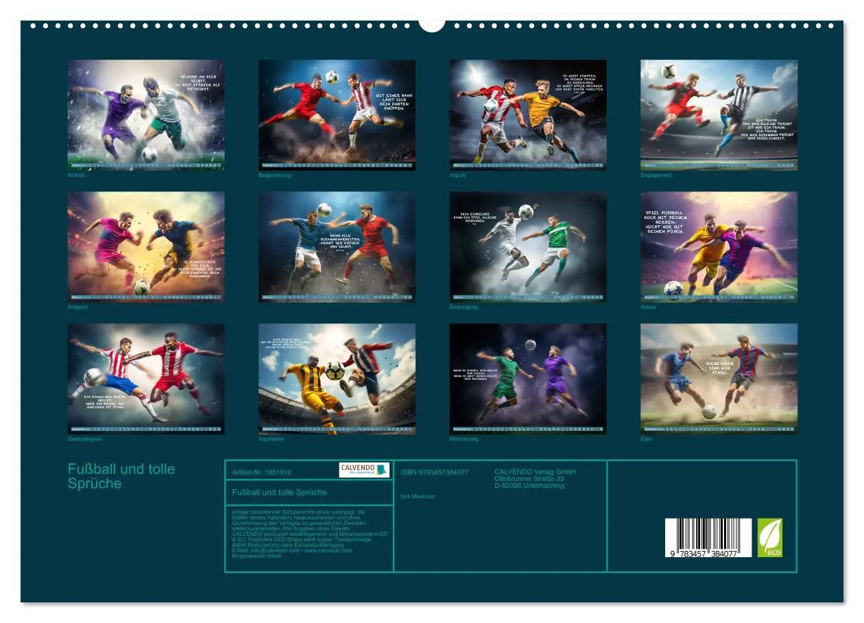 Bild: 9783457384077 | Fußball und tolle Sprüche (hochwertiger Premium Wandkalender 2026...