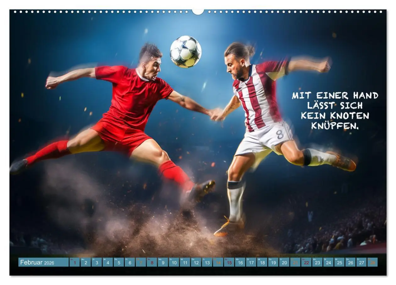Bild: 9783457384077 | Fußball und tolle Sprüche (hochwertiger Premium Wandkalender 2026...