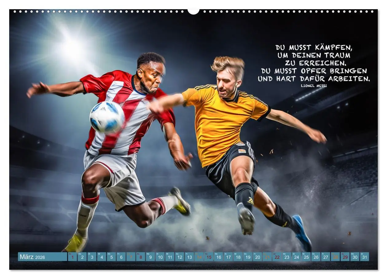 Bild: 9783457384077 | Fußball und tolle Sprüche (hochwertiger Premium Wandkalender 2026...