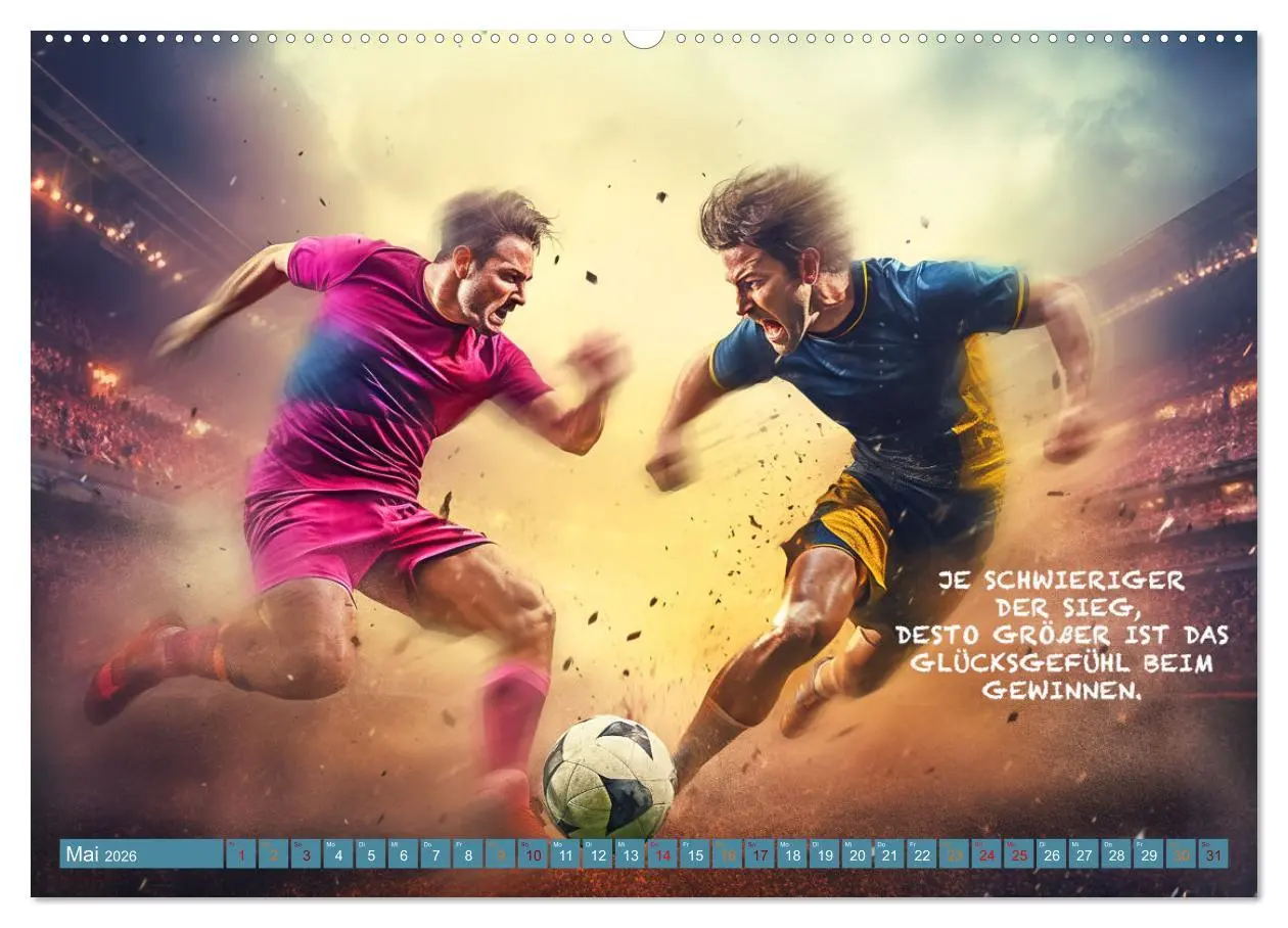 Bild: 9783457384077 | Fußball und tolle Sprüche (hochwertiger Premium Wandkalender 2026...