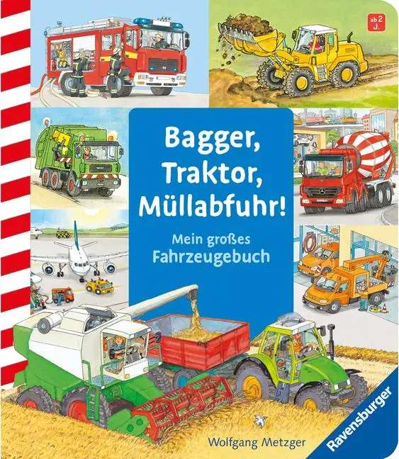 Cover: 9783473434077 | Bagger, Traktor, Müllabfuhr! | Mein großes Fahrzeuge-Buch | Prusse Cover: 9783473434077 | Bagger, Traktor, Müllabfuhr! | Mein großes Fahrzeuge-Buch | Prusse