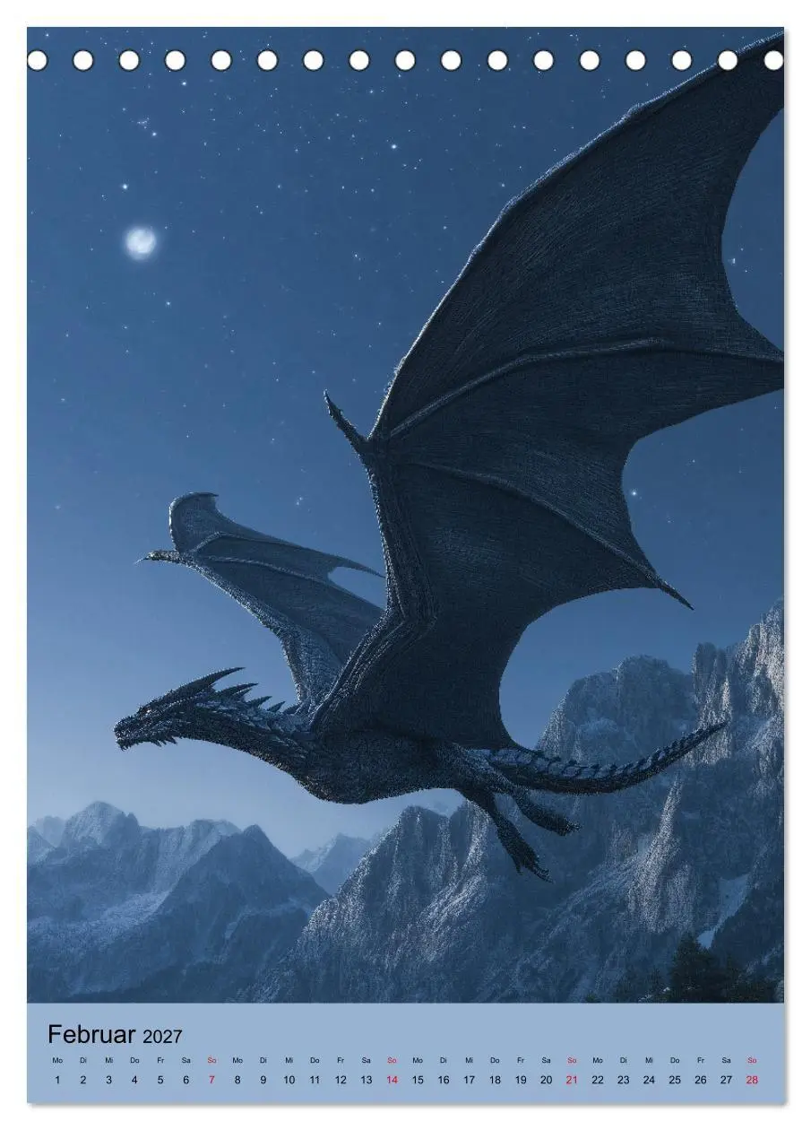 Bild: 9783516854077 | Drachen Kalender - ein Jahr mit mystischen Fabelwesen...