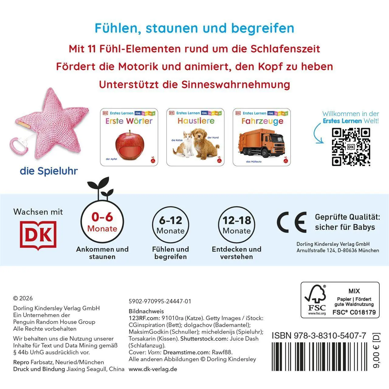 Bild: 9783831054077 | Erstes Lernen Fühl-Leporello. Schlaf schön! | DK Erstes Lernen | Buch
