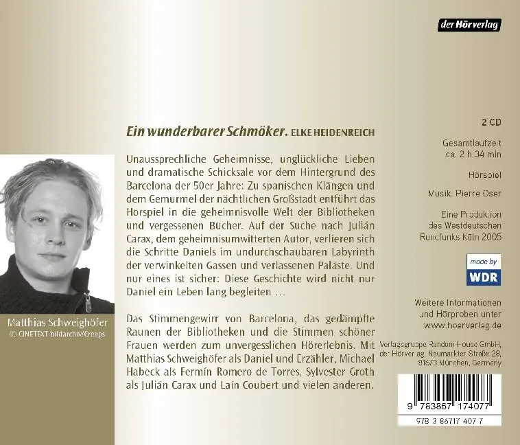 Bild: 9783867174077 | Der Schatten des Windes | Carlos Ruiz Zafón | Audio-CD | 154 Min.