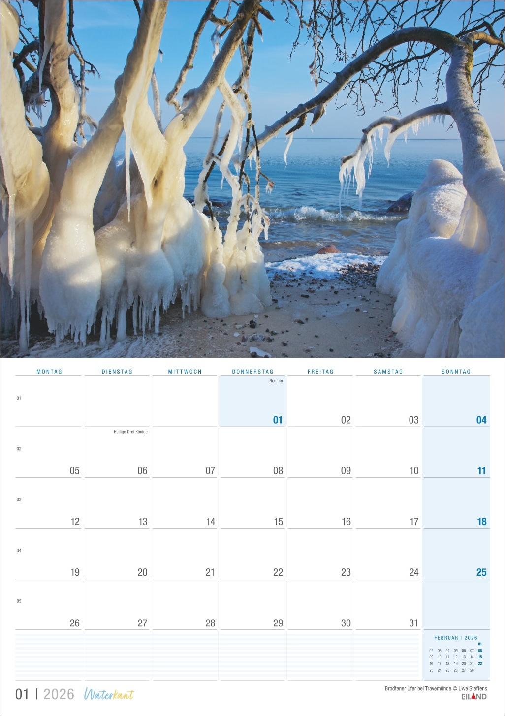 Bild: 9783964024077 | Waterkant Kalender 2026 | Eiland | Kalender | 13 S. | Deutsch | 2026