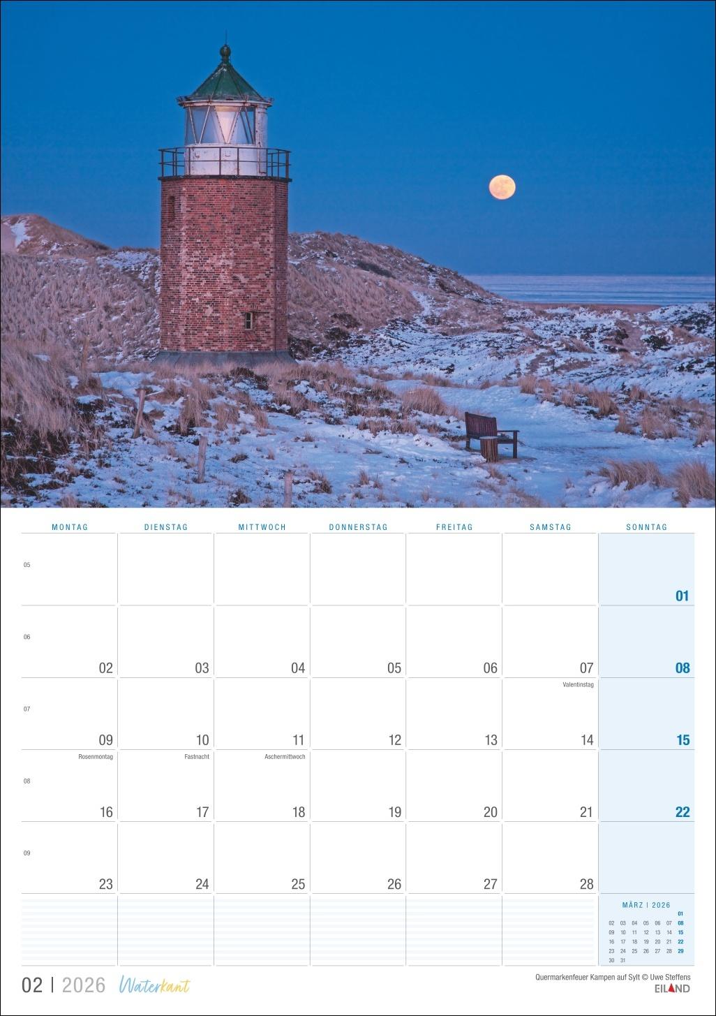 Bild: 9783964024077 | Waterkant Kalender 2026 | Eiland | Kalender | 13 S. | Deutsch | 2026