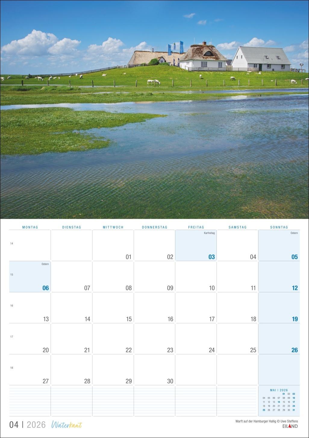 Bild: 9783964024077 | Waterkant Kalender 2026 | Eiland | Kalender | 13 S. | Deutsch | 2026