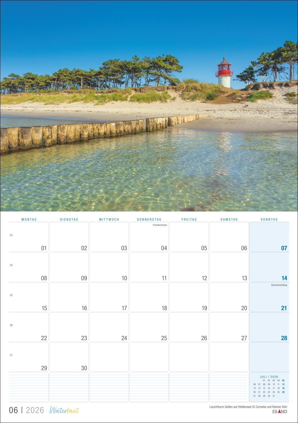 Bild: 9783964024077 | Waterkant Kalender 2026 | Eiland | Kalender | 13 S. | Deutsch | 2026