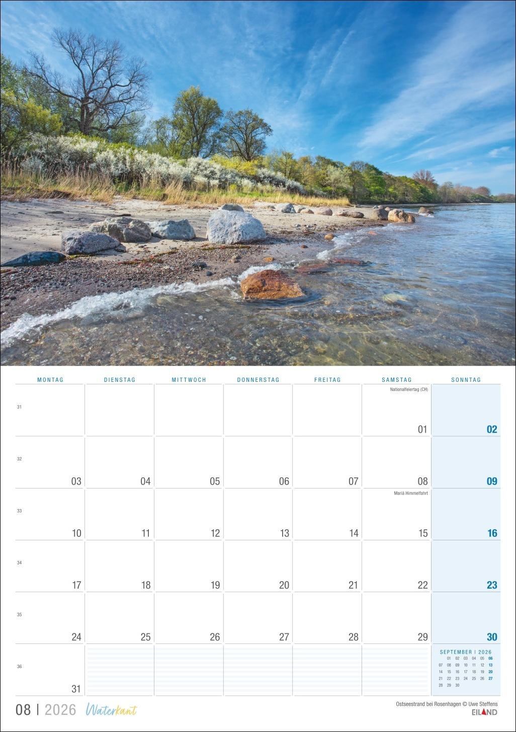 Bild: 9783964024077 | Waterkant Kalender 2026 | Eiland | Kalender | 13 S. | Deutsch | 2026