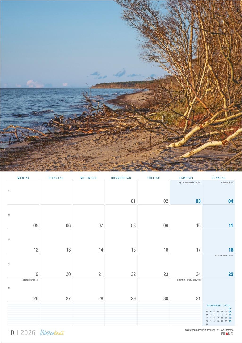 Bild: 9783964024077 | Waterkant Kalender 2026 | Eiland | Kalender | 13 S. | Deutsch | 2026