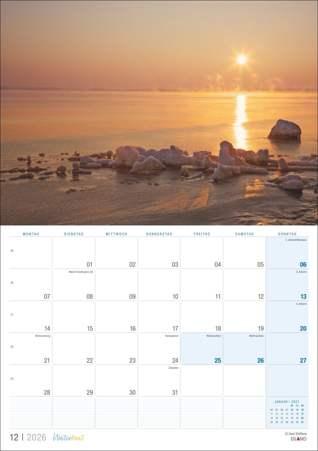 Bild: 9783964024077 | Waterkant Kalender 2026 | Eiland | Kalender | 13 S. | Deutsch | 2026