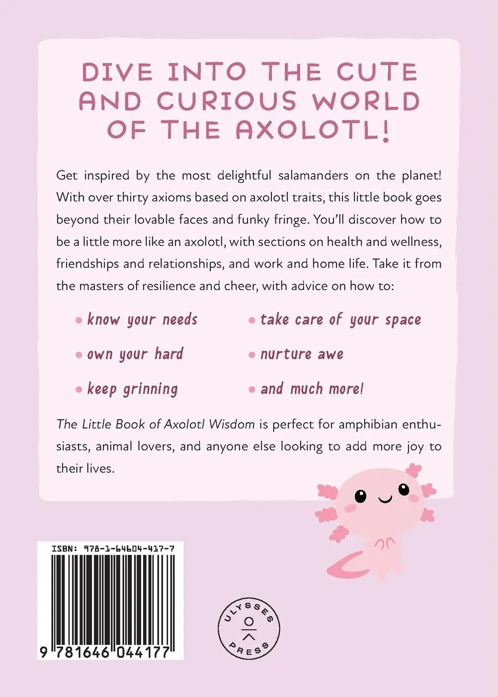 Rückseite: 9781646044177 | Little Book of Axolotl Wisdom | Jessica Allen | Taschenbuch | Englisch