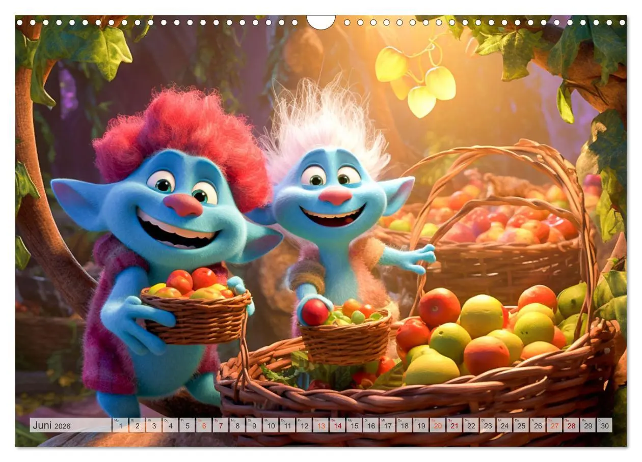 Bild: 9783457514177 | Die bunte Welt der Trolle (Wandkalender 2026 DIN A3 quer), CALVENDO...