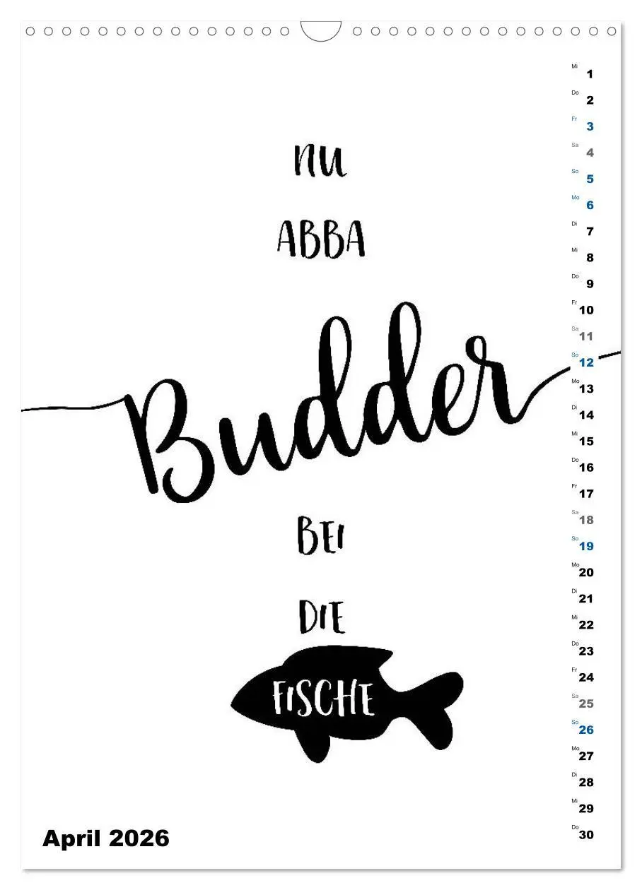 Bild: 9783516394177 | PLATT Typische Sprüche (Wandkalender 2026 DIN A3 hoch), CALVENDO...