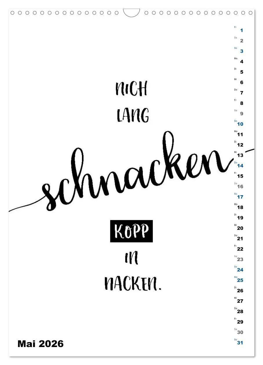 Bild: 9783516394177 | PLATT Typische Sprüche (Wandkalender 2026 DIN A3 hoch), CALVENDO...