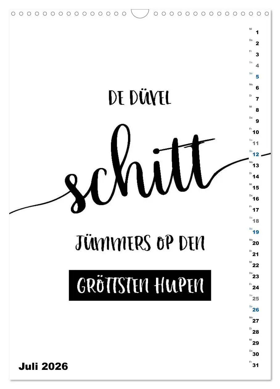 Bild: 9783516394177 | PLATT Typische Sprüche (Wandkalender 2026 DIN A3 hoch), CALVENDO...