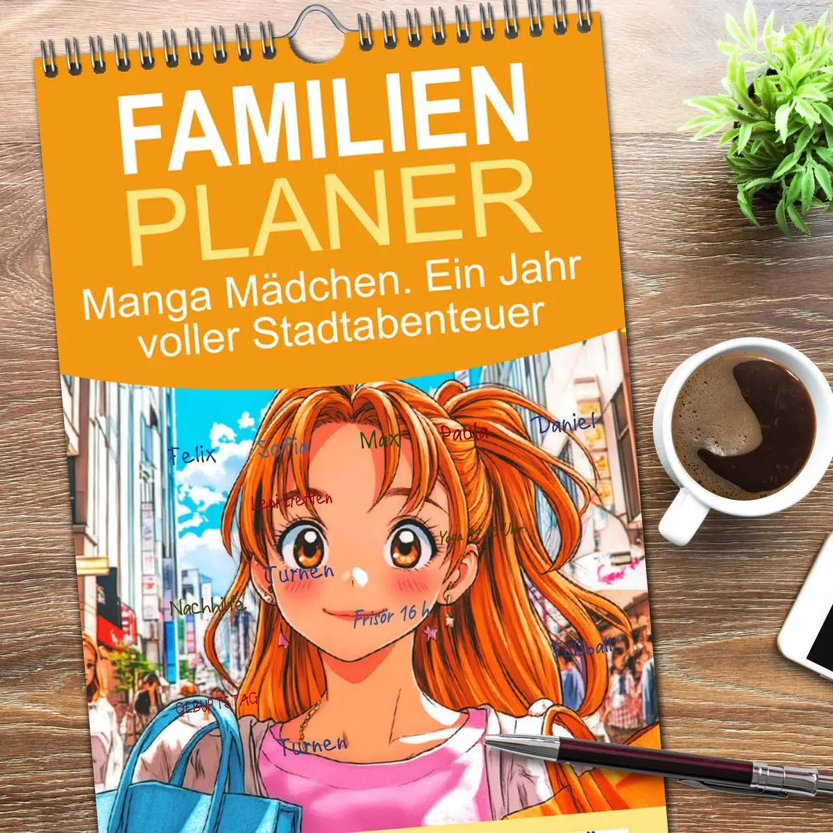 Bild: 9783516604177 | Familienplaner 2026 - Manga Mädchen. Ein Jahr voller Stadtabenteuer...