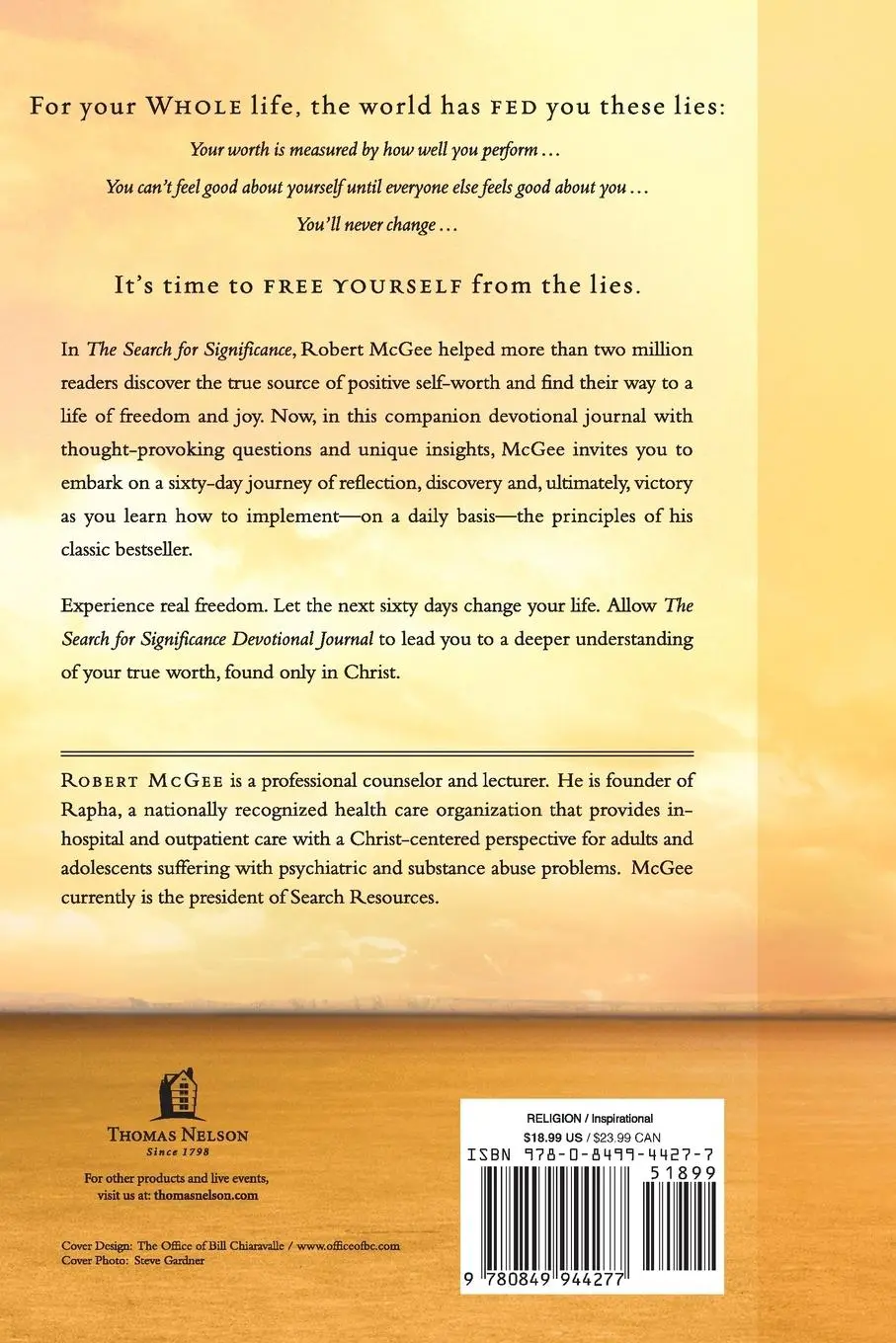 Rückseite: 9780849944277 | The Search for Significance Devotional Journal | Robert S. Mcgee
