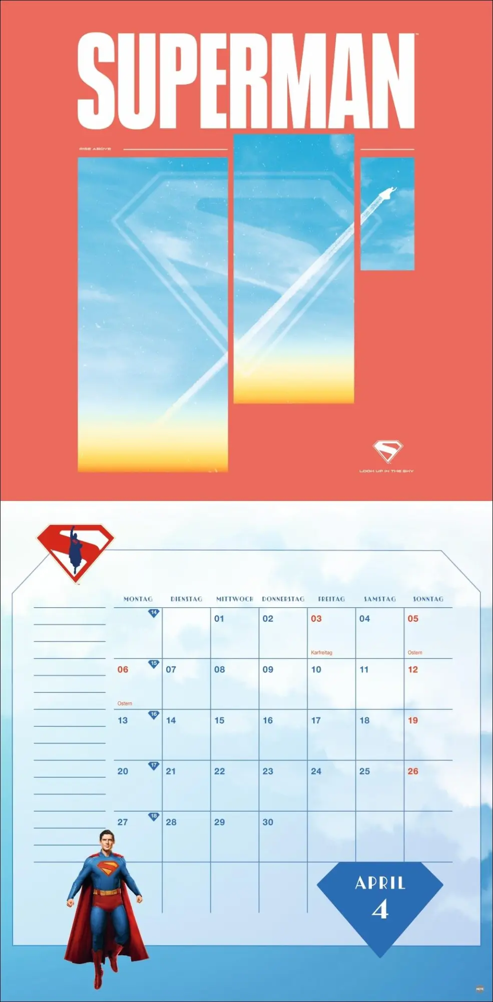 Bild: 9783756414277 | Superman Broschurkalender 2026 | Kalender | 28 S. | Deutsch | 2026