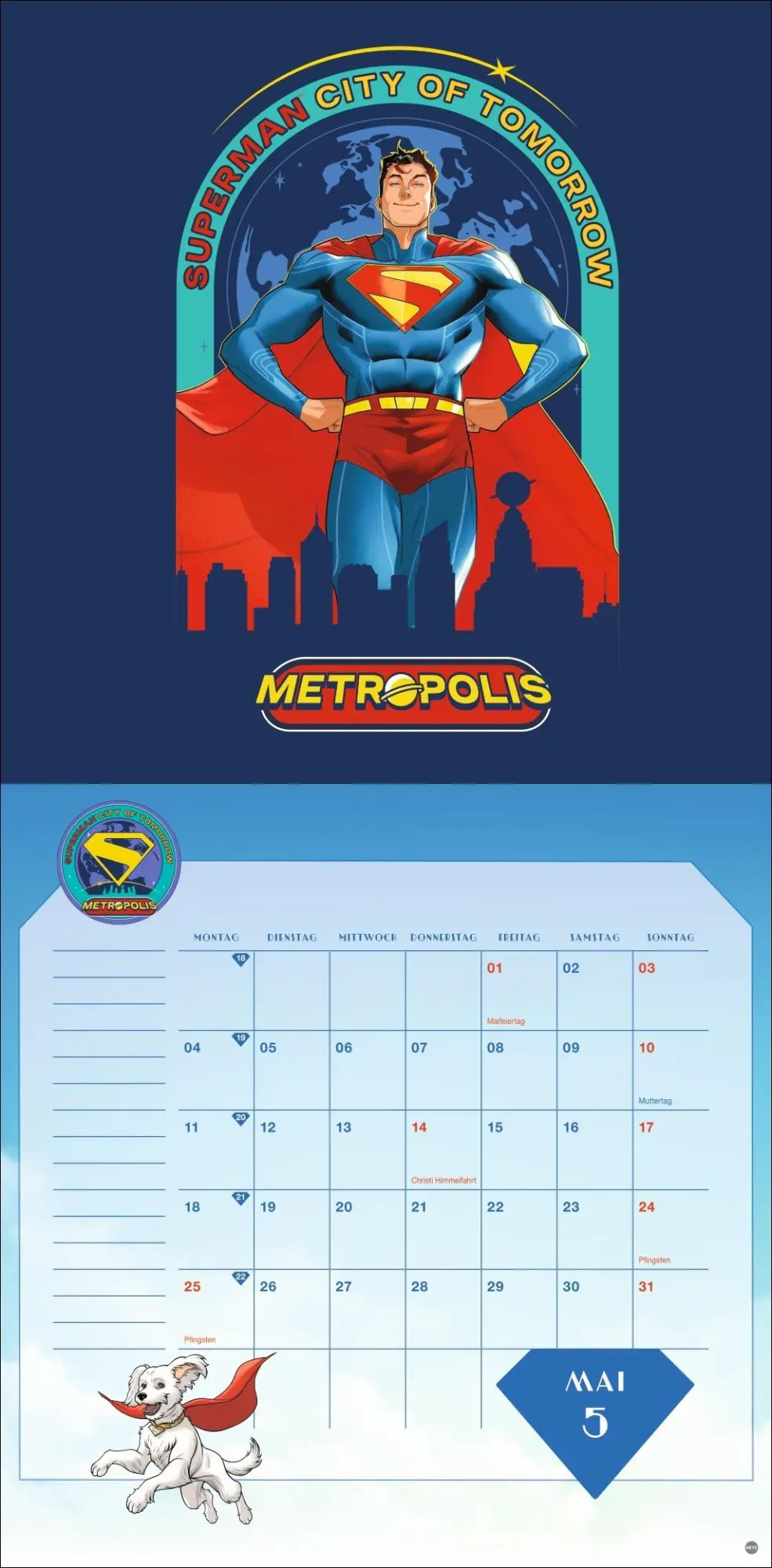 Bild: 9783756414277 | Superman Broschurkalender 2026 | Kalender | 28 S. | Deutsch | 2026
