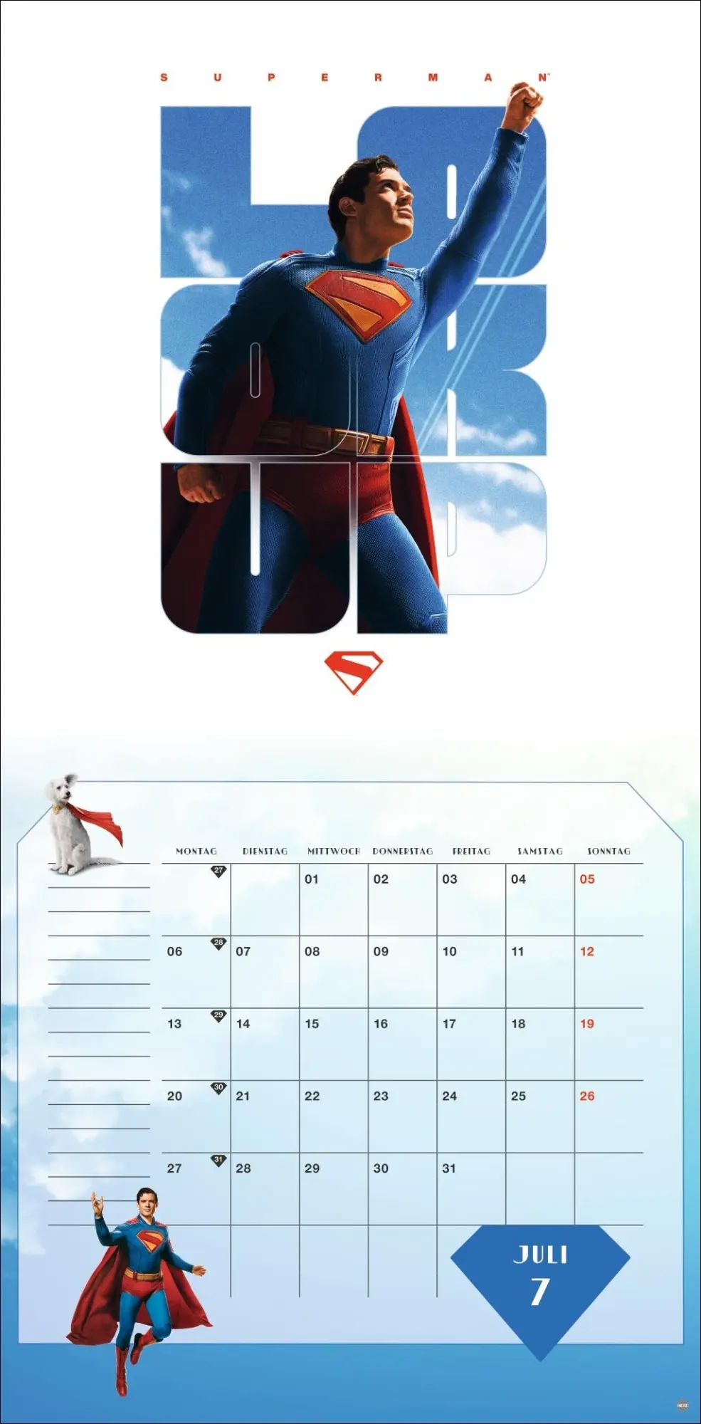 Bild: 9783756414277 | Superman Broschurkalender 2026 | Kalender | 28 S. | Deutsch | 2026