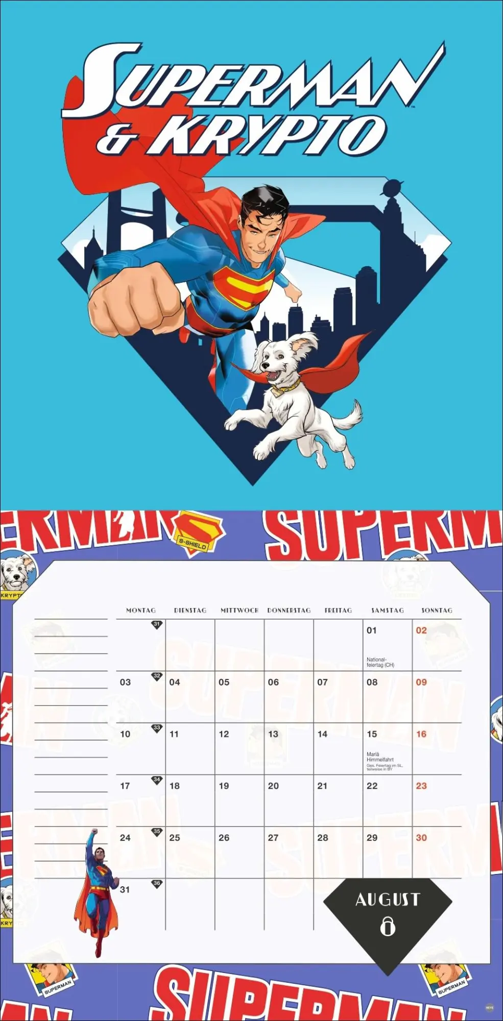 Bild: 9783756414277 | Superman Broschurkalender 2026 | Kalender | 28 S. | Deutsch | 2026