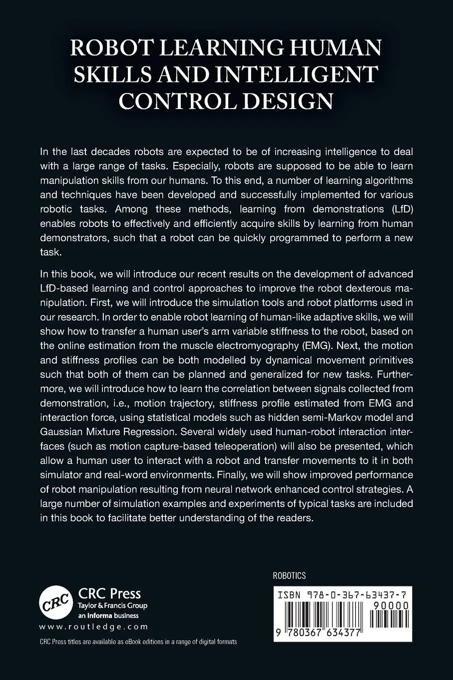 Rückseite: 9780367634377 | Robot Learning Human Skills and Intelligent Control Design | Buch