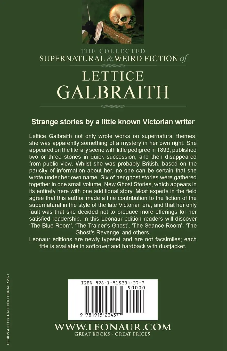 Rückseite: 9781915234377 | The Collected Supernatural and Weird Fiction of Lettice Galbraith