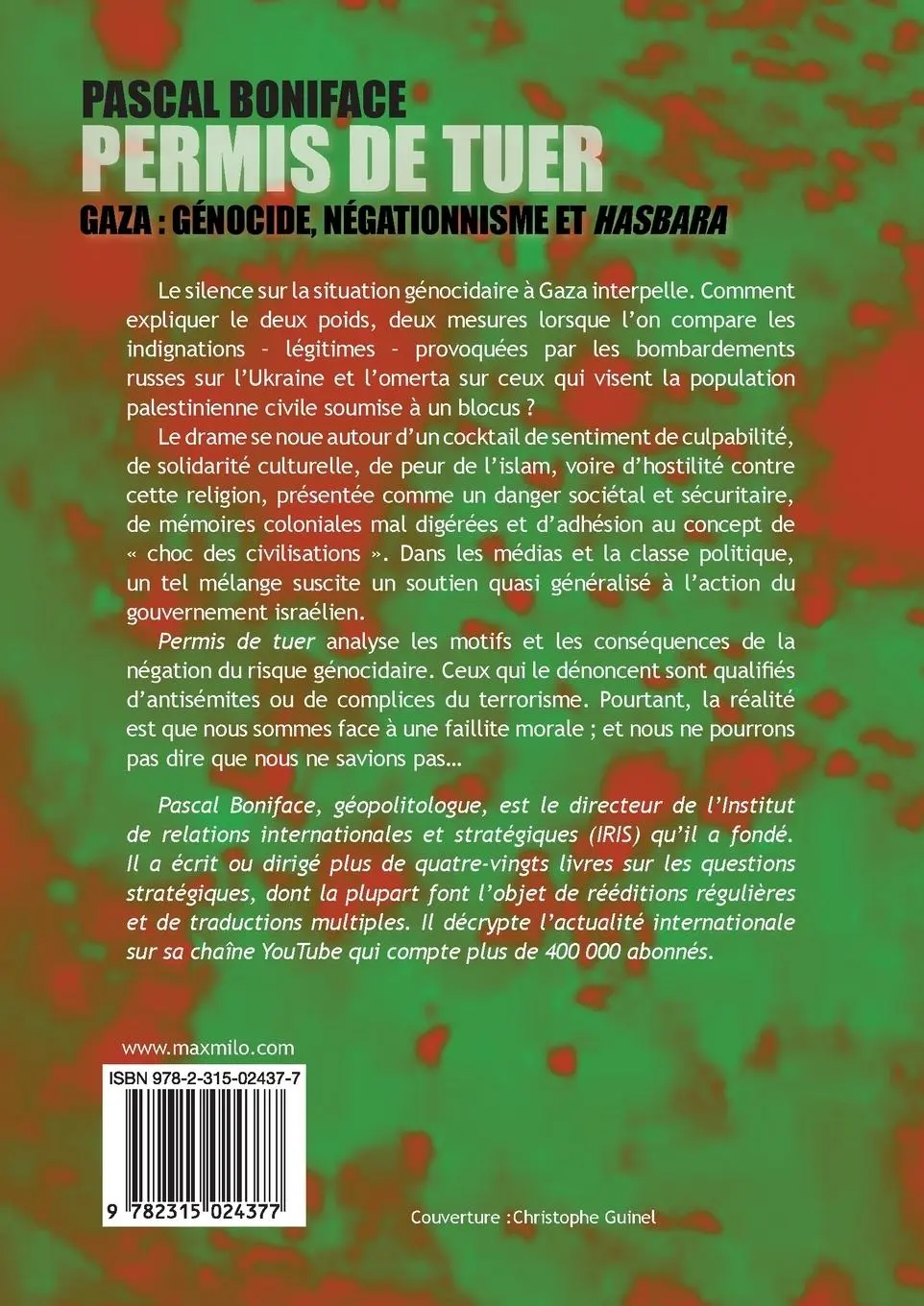 Rückseite: 9782315024377 | Permis de tuer | Gaza : génocide, négationnisme et hasbara | Boniface