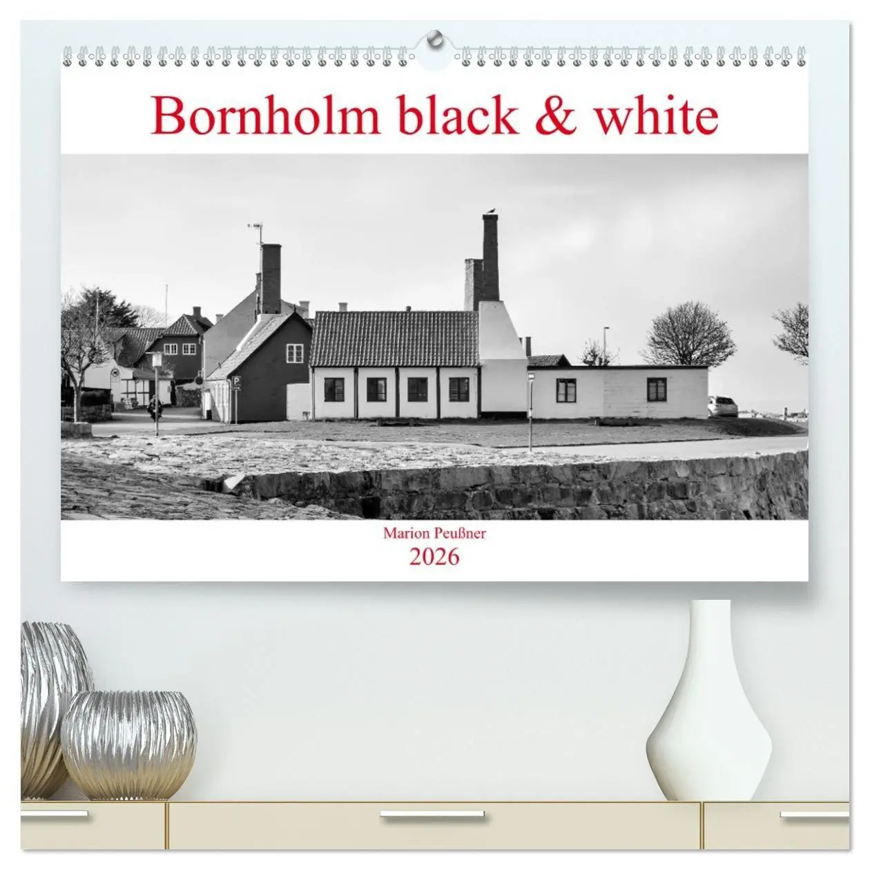 Cover: 9783457734377 | Bornholm black &amp; white (hochwertiger Premium Wandkalender 2026 DIN...